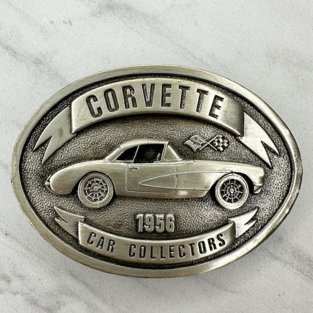 Vintage 1956 Corvette Collectors Belt Buckle ✨